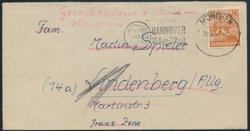 Alliierte besetzung brief 951a - brief,